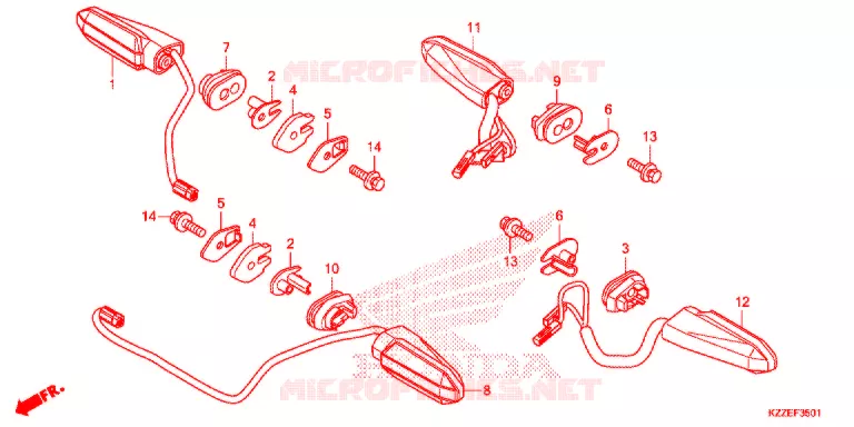 CLIGNOTANT (CRF250RL/RLA) Honda MOTO 250 CRF 2019  CRF250RLAJ
