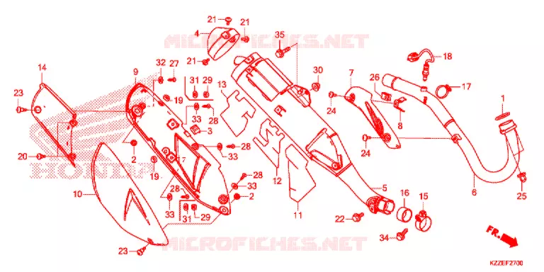 SILENCIEUX D'ECHAPPEMENT Honda MOTO 250 CRF 2018  CRF250RLAJ