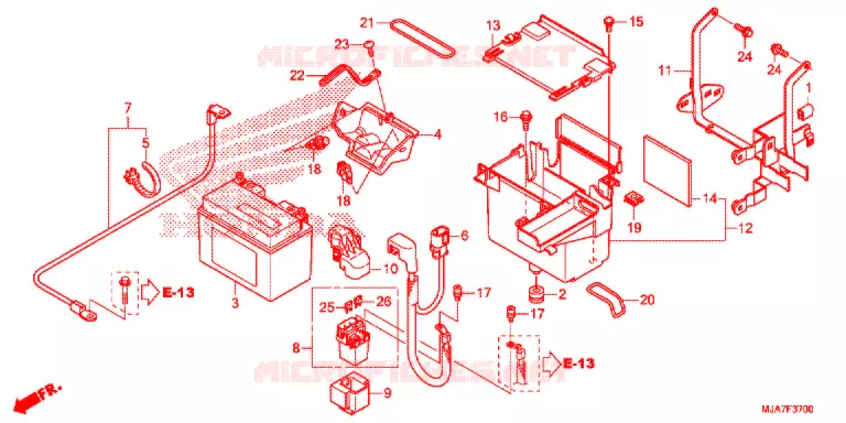 BATTERIE Honda MOTO 750 SHADOW 2019  VT750CSJ