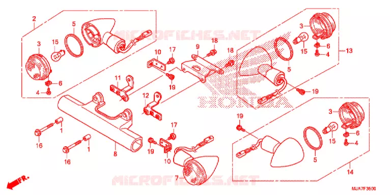 CLIGNOTANT Honda MOTO 750 SHADOW 2019  VT750CSJ