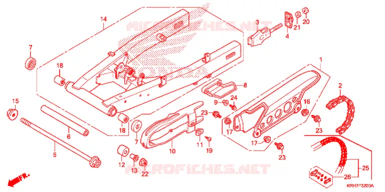BRAS OSCILLANT Honda MOTO 150 XR 2021  XR150LEKJ