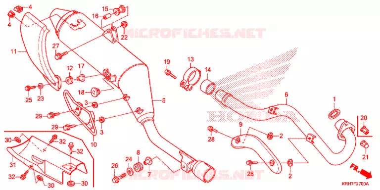 SILENCIEUX D'ECHAPPEMENT Honda MOTO 150 XR 2021  XR150LEKJ
