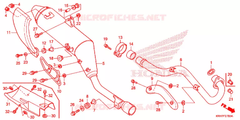 SILENCIEUX D'ECHAPPEMENT Honda MOTO 150 XR 2021  XR150LEKJ