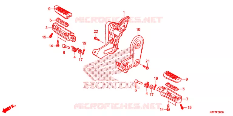 REPOSE PIED Honda MOTO 125 MONKEY 2021  Z125MK