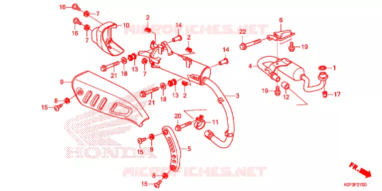 SILENCIEUX D'ECHAPPEMENT Honda MOTO 125 MONKEY 2020  Z125MK