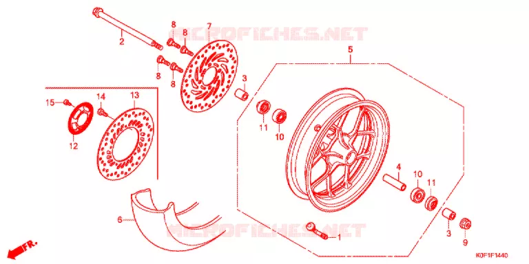ROUE AVANT Honda MOTO 125 MONKEY 2021  Z125MAK