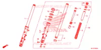 FOURCHE pour Honda CB 650 F ABS RED de 2018
