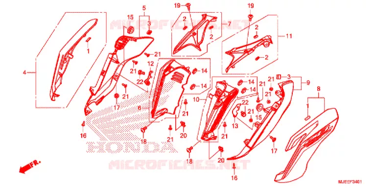 OUIES DE RADIATEUR (2) Honda MOTO 650 CB 2018  CB650FAJ