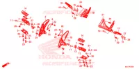 REPOSE PIED pour Honda CBR 650 F RED de 2018
