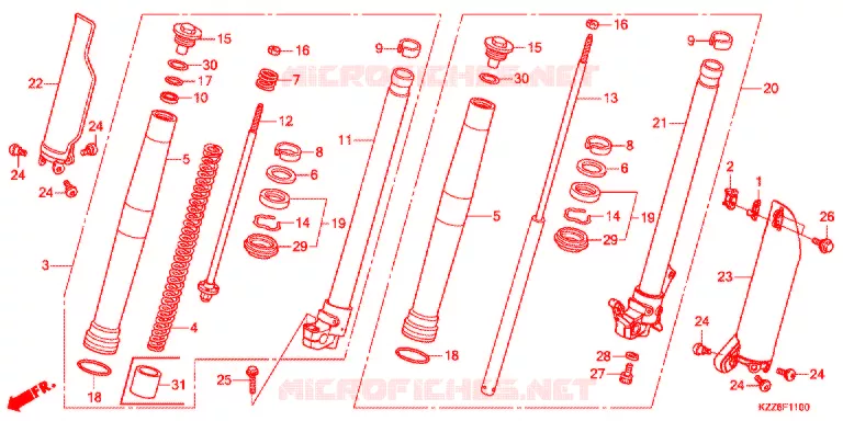 FOURCHE Honda MOTO 250 CRF 2018  CRF250RDAJ