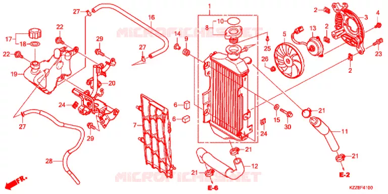 RADIATEUR Honda MOTO 250 CRF 2018  CRF250RDAJ
