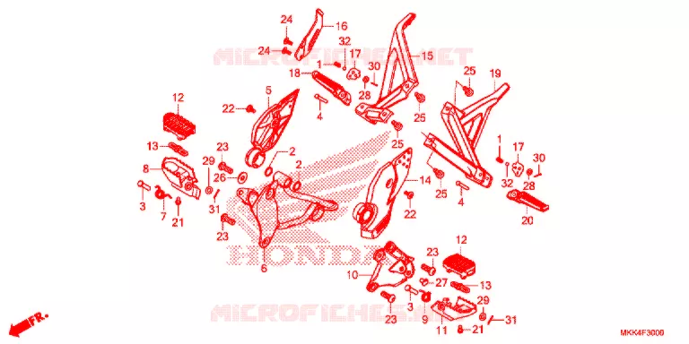 REPOSE PIED Honda MOTO 1000 AFRICA-TWIN 2018  CRF1000AJ