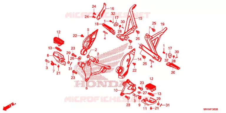 REPOSE PIED Honda MOTO 1000 AFRICA-TWIN 2018  CRF1000DJ