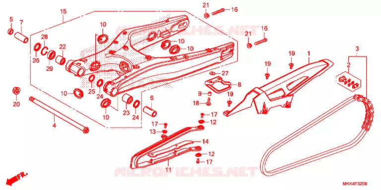 BRAS OSCILLANT Honda MOTO 1000 AFRICA-TWIN 2018  CRF1000DJ