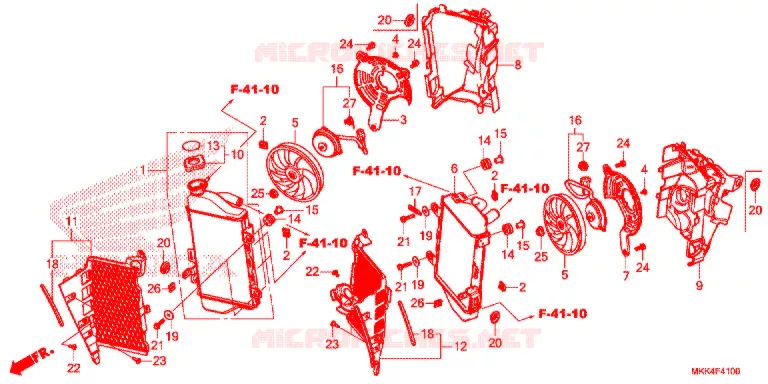 RADIATEUR Honda MOTO 1000 AFRICA-TWIN 2018  CRF1000DJ