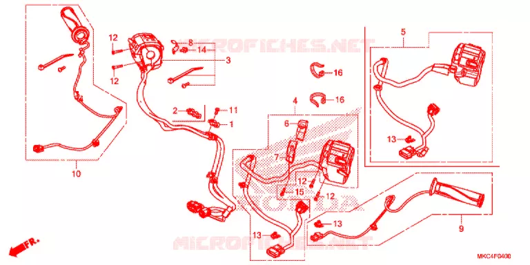 COMMODOS - POIGNEES Honda MOTO 1800 GOLD-WING 2018  GL1800BJ