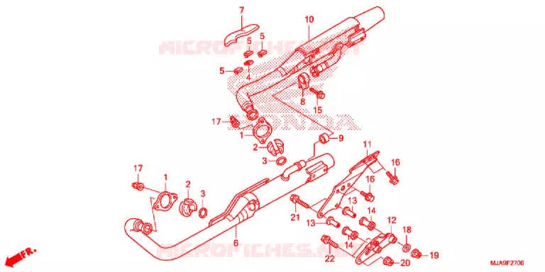 SILENCIEUX D'ECHAPPEMENT Honda MOTO 750 SHADOW 2017  VT750C2BH