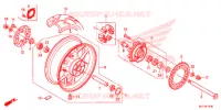 ROUE ARRIERE pour Honda CBR 600 RR RED de 2017