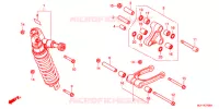 AMORTISSEUR ARRIERE pour Honda AFRICA TWIN CRF 1000 DCT SILVER de 2016