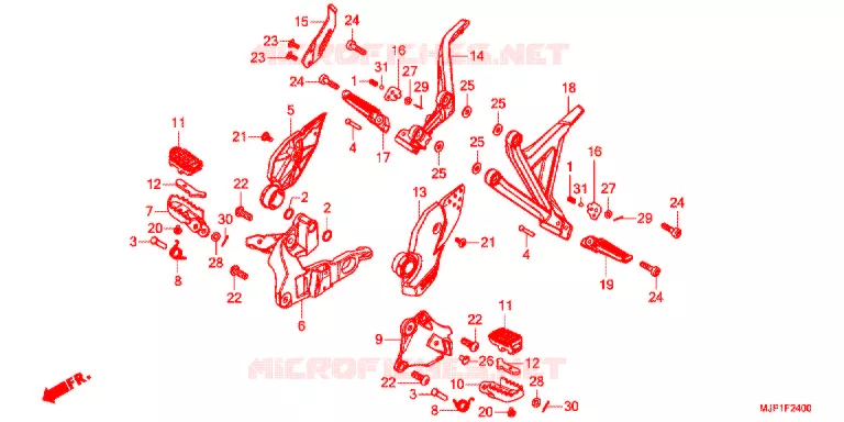 REPOSE PIED Honda MOTO 1000 AFRICA-TWIN 2016  CRF1000DG