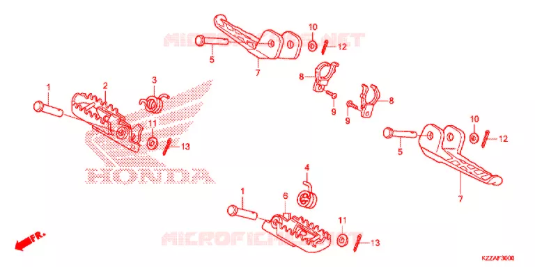 REPOSE PIED Honda MOTO 250 CRF 2017  CRF250RLAH