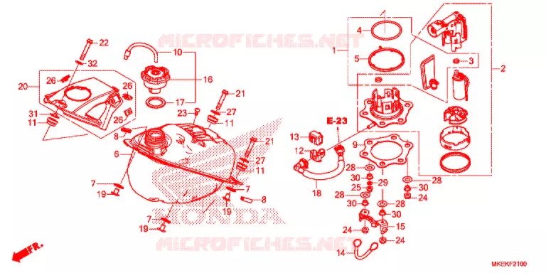 RESERVOIR A CARBURANT (CRF450R/RWE) Honda MOTO 450 CRF 2019  CRF450RK