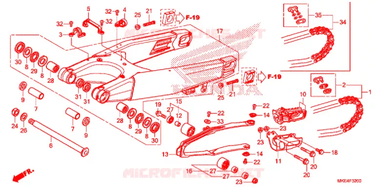 BRAS OSCILLANT Honda MOTO 450 CRF 2020  CRF450RXJ