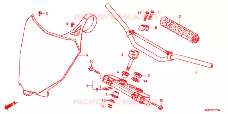 GUIDON - TE DE FOURCHE Honda MOTO 450 CRF 2018  CRF450RXJ
