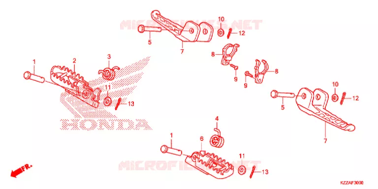 REPOSE PIED Honda MOTO 250 CRF 2017  CRF250LH