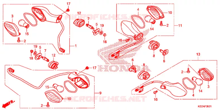 CLIGNOTANT (CRF250RL/RLA) Honda MOTO 250 CRF 2017  CRF250RLH
