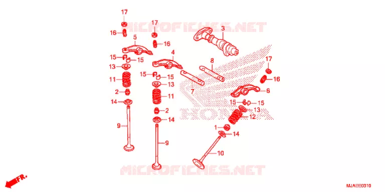 ARBRE A CAMES - SOUPAPE (ARRIERE) Honda MOTO 750 SHADOW 2017  VT750CSH