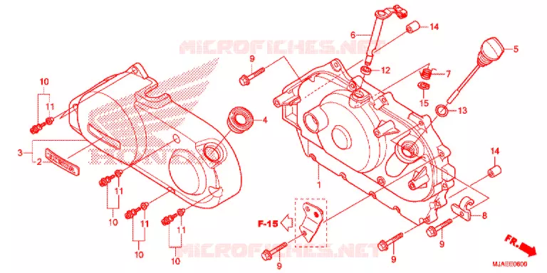 CARTER MOTEUR DROIT (VT750CS/C2B/C2S/C) Honda MOTO 750 SHADOW 2017  VT750CSH
