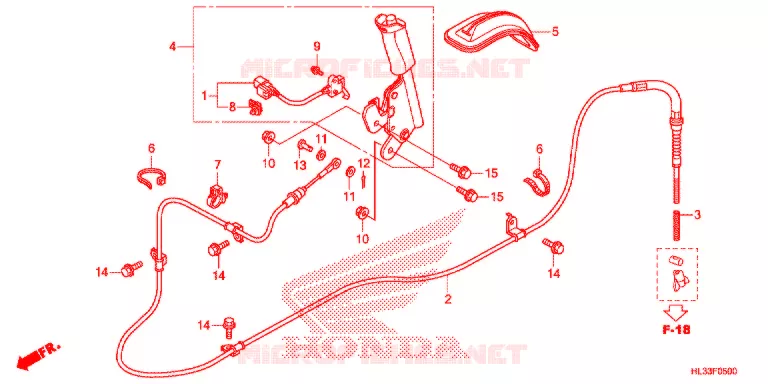 FREIN DE STATIONNEMENT Honda ATV 700 PIONEER 2018  SXS700M4PH