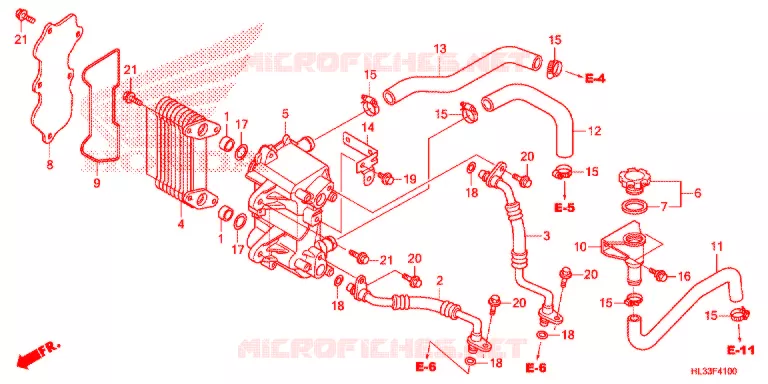 RADIATEUR D'HUILE Honda ATV 700 PIONEER 2017  SXS700M2PH