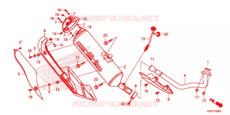 SILENCIEUX D'ECHAPPEMENT Honda SCOOTER 300 FORZA 2019  NSS300AK