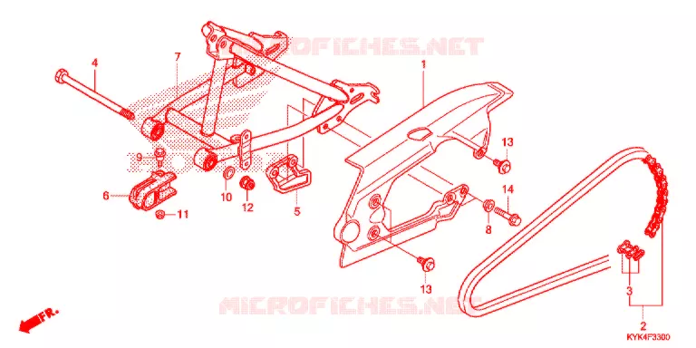 BRAS OSCILLANT Honda MOTO 110 CRF 2018  CRF110FJ