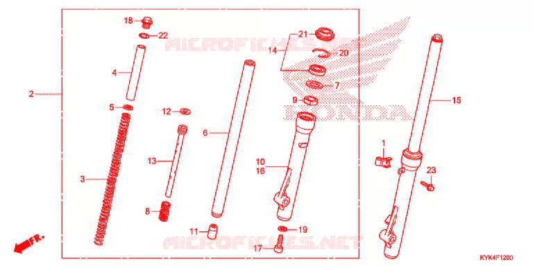FOURCHE Honda MOTO 110 CRF 2018  CRF110FJ