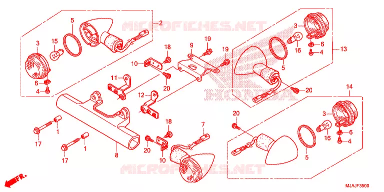 CLIGNOTANT Honda MOTO 750 SHADOW 2018  VT750CSJ