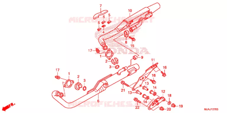 SILENCIEUX D'ECHAPPEMENT Honda MOTO 750 SHADOW 2018  VT750CSJ