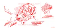 AUTOCOLLANTS pour Honda PIONEER 1000 M5 LIMITED EDITION GRAY de 2018
