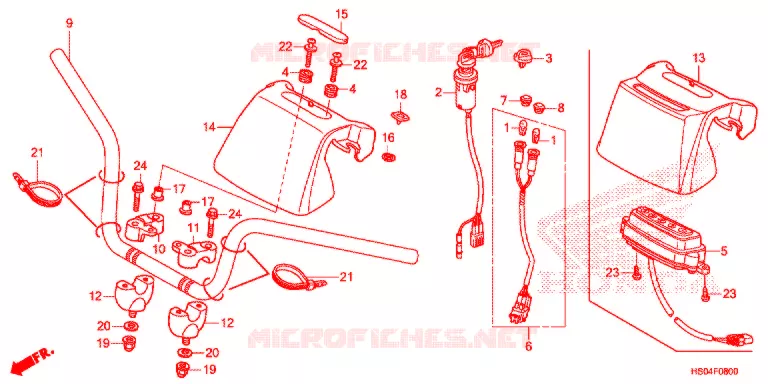 GUIDON Honda ATV 250 FOURTRAX 2019  TRX250TM1K