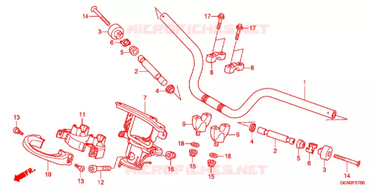 GUIDON Honda SCOOTER 50 C50 2021  C50BNJ