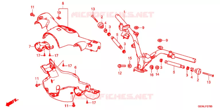 GUIDON Honda SCOOTER 50 C50 2021  C50JJ