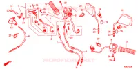 LEVIER DE GUIDON   CABLE   COMMODO pour Honda SUPER CUB 110 PRO de 2018
