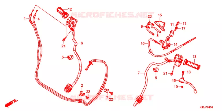 LEVIER DE GUIDON - CABLE - COMMODO Honda SCOOTER 125 PCX 2019  WW125HVJ