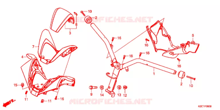 GUIDON - CARENAGE Honda SCOOTER 250 FORZA 2019  NSS250AJ