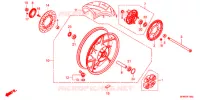 ROUE ARRIERE pour Honda CB 400 SUPER FOUR RED de 2018
