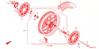 ROUE AVANT pour Honda CB 400 SUPER FOUR RED de 2018