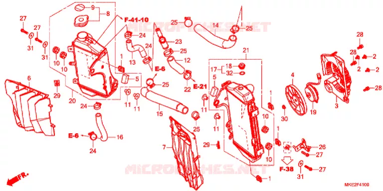 RADIATEUR Honda MOTO 450 CRF 2019  CRF450LK