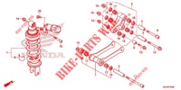 AMORTISSEUR ARRIERE pour Honda GOLD WING 1800 F6C de 2015